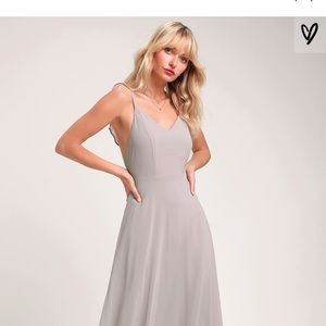 Lulus grey bridesmaid dress